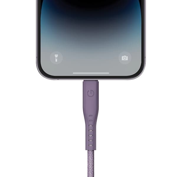 Energea USB-C till Lightning Kabel 60W 3A 1.5m - Lila