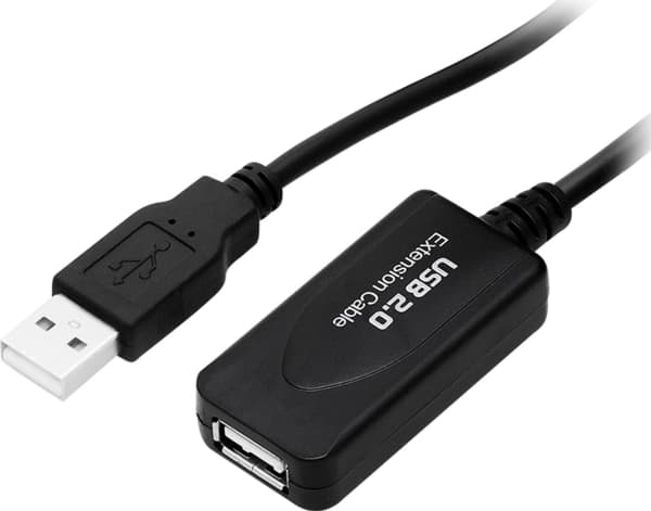 Blås USB Connector A - A 5,0m WT-GN med IC susp.