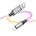 Miniatyrbild 5 av 8: Hoco USB-A Till Lightning Kabel 2.4A 1m U112 - Grå