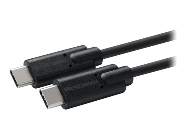 MicroConnect - USB-kabel - 24 pin USB-C (hann) til 24 pin USB-C (hann) - USB 3.2 Gen 2 - 20 V - 5 A - 25 cm - USB Power Delivery (100 W), 4K 60Hz stø