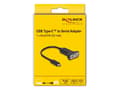 Miniatyrbild 2 av 2: DeLOCK Adapter USB Type-C till 1 x Seriell RS-232 D-Sub 9 Pin Stecker mit Muttern 25, USB Type-C