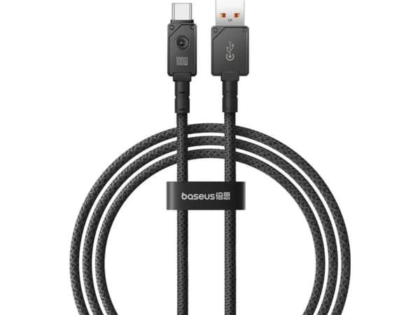 Baseus Unbreakable, 1 m, USB A, USB C, 0,48 Gbit/sek., Sort