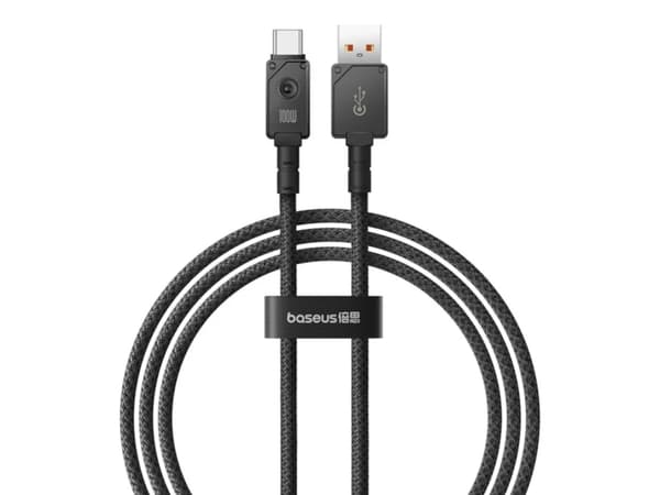 Baseus Unbreakable, 1 m, USB A, USB C, 0,48 Gbit/sek., Sort