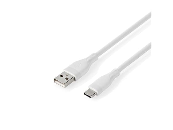 Nedis CCGB60800WT15, 1,5 m, USB A, USB C, USB 2.0, 480 Mbit/s, Valkoinen