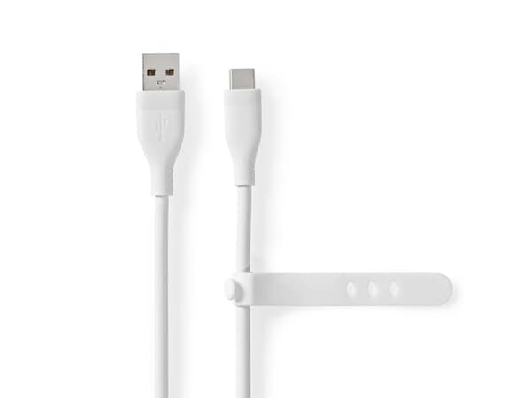 Nedis CCGB60800WT15, 1,5 m, USB A, USB C, USB 2.0, 480 Mbit/s, Valkoinen