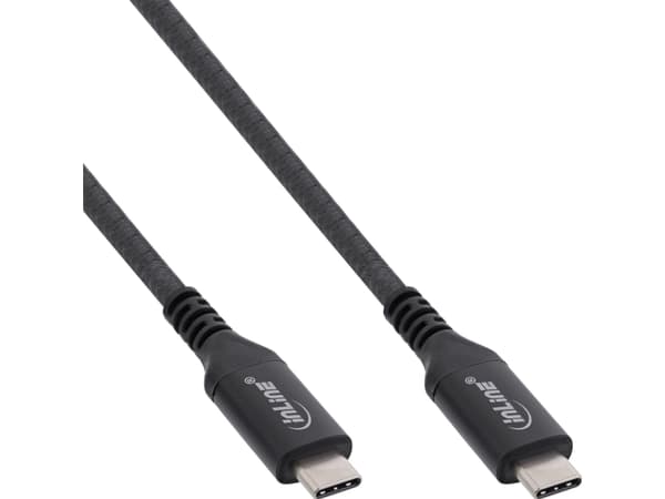 InLine 35904A, 1,5 m, USB C, USB C, USB4 Gen 3x2, 40 Gbit/s, Svart
