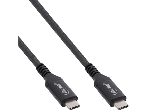 InLine 35904A, 1,5 m, USB C, USB C, USB4 Gen 3x2, 40 Gbit/s, Svart