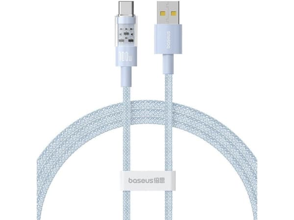 Baseus Gem USB A til USB C hurtigladekabel 1 m 100 W blå (P10373002311-00)