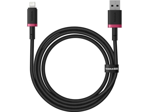 Baseus Dura Type A to IP 2.4A fast charging cable Black Red