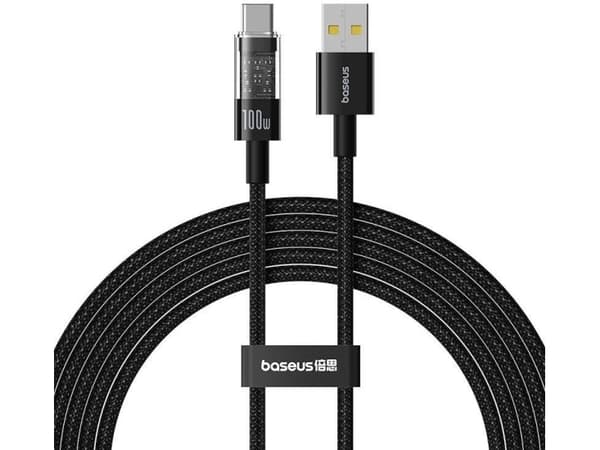 Baseus Gem USB A til USB C hurtigladekabel 2 m 100 W svart (P10373002111-01)