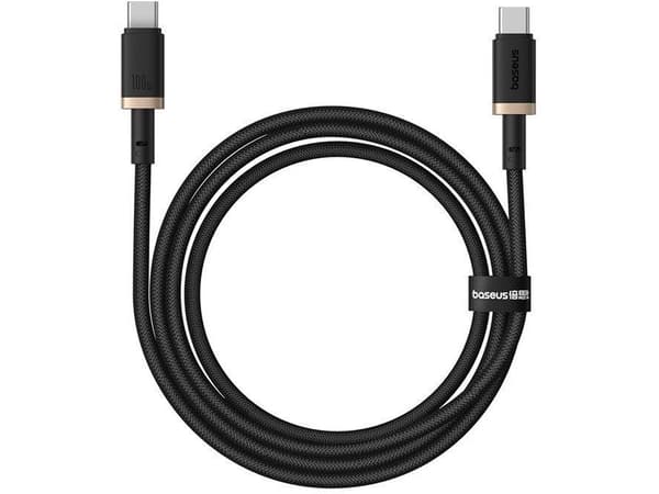 Baseus Dura Type-C til Type-C 100W hurtigladekabel 1m svart, gull (P10377803U01-00)
