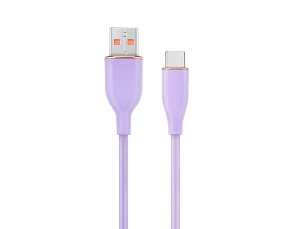 Cablexpert Premium - USB-kaapeli - USB (uros) - 24-nastainen USB-C (uros) - USB 2.0 - 2,1 A - 1,5 m - data ja lataus, muotoiltu - violetti