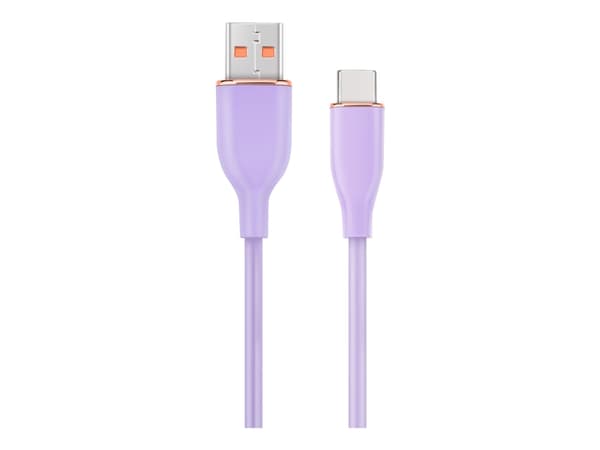 Cablexpert Premium - USB-kaapeli - USB (uros) - 24-nastainen USB-C (uros) - USB 2.0 - 2,1 A - 1,5 m - data ja lataus, muotoiltu - violetti