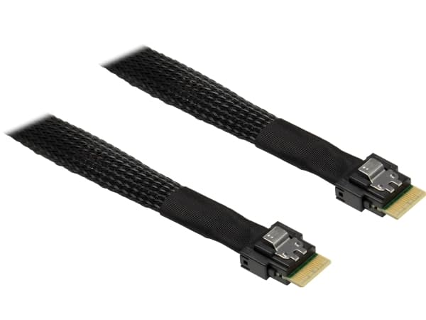 Inter-Tech SFF-8654 4i, 0,7 m, MiniSAS SFF-8654 4i, MiniSAS SFF-8654 4i, Rak, Rak, Hane/Hane-kontakt