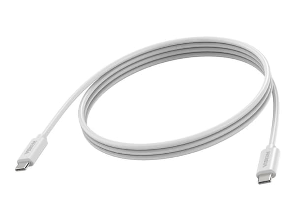 Vision - USB-kaapeli - 24-nastainen USB-C (uros) - 24-nastainen USB-C (uros) - USB 3.2 Gen 1 - 3 A - 2 m - tuki DP Alt -tilalle - valkoinen - valkoin