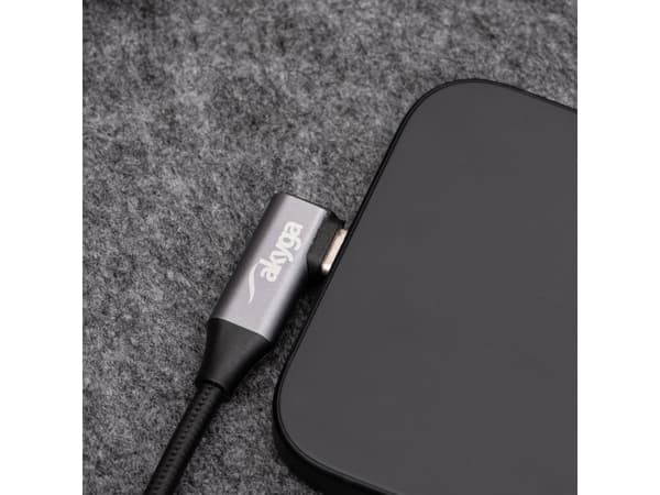 Akyga AK-USB-53, 0,3 m, USB C, USB C, USB 2.0, 0,48 Gbit/s, Svart