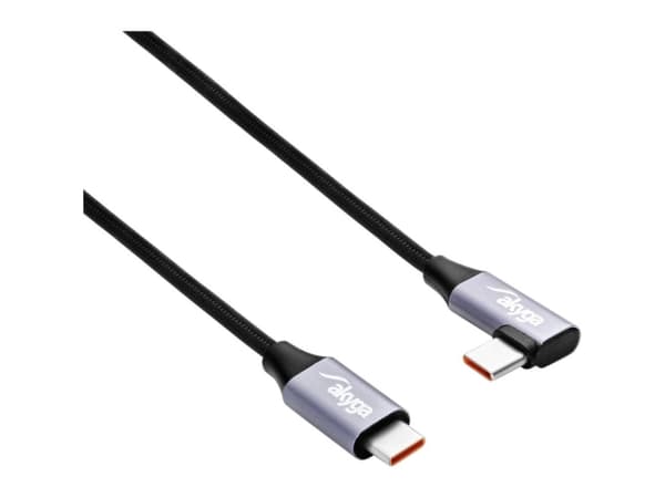Akyga AK-USB-53, 0,3 m, USB C, USB C, USB 2.0, 0,48 Gbit/s, Svart