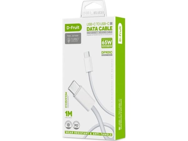 D-Fruit cable USB-C - USB-C 1m, white (DF901C)