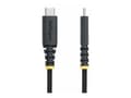 Pikkukuva 4 / 5: StarTech.com 6.6ft (2m) USB-C Charging Cable, Side Screw Locking, 240W (5A) PD EPR, Silicone Jacket w/Braided Nylon, USB 2.0 Laptop Charger Cable, US