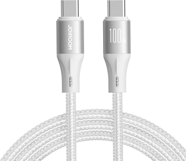 Joyroom USB-C - USB-C 1,2 m vit kabel (JYR812)