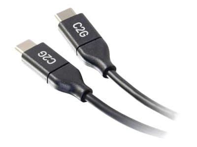 C2G 1.8m (6ft) USB C Cable - USB 2.0 (5A) - M/M USB Type C Cable - Black - USB-kabel - 24 pin USB-C (hane) till 24 pin USB-C (hane) - USB 2.0 - 5 A -