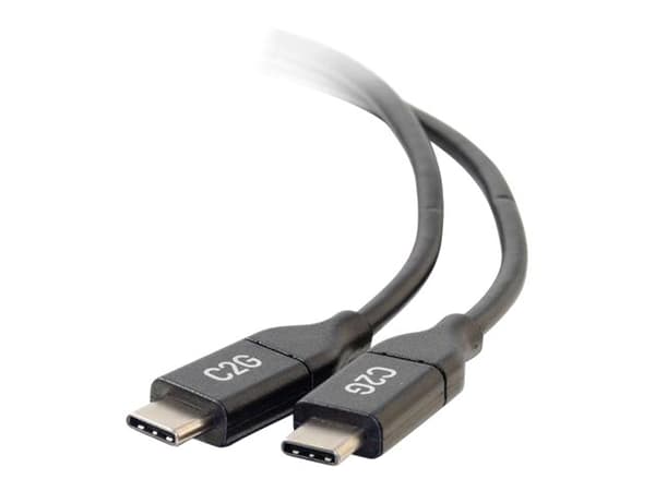 C2G 1.8m (6ft) USB C Cable - USB 2.0 (5A) - M/M USB Type C Cable - Black - USB-kabel - 24 pin USB-C (hane) till 24 pin USB-C (hane) - USB 2.0 - 5 A -