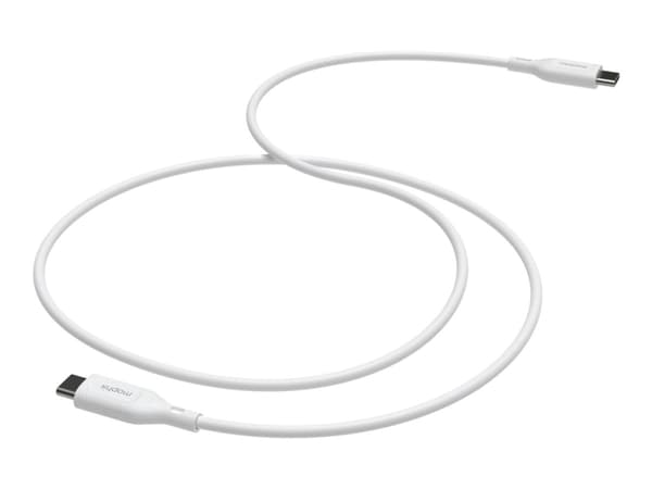 mophie essentials - USB-kabel - 24 pin USB-C (hann) til 24 pin USB-C (hann) - 1 m - USB Power Delivery (60W) - hvit