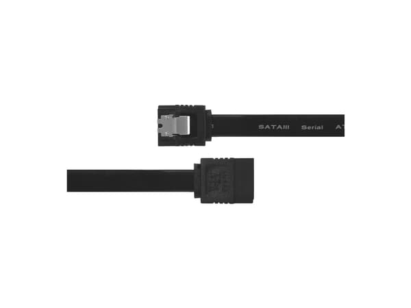 DELTACO - SATA-kabel - Serial ATA 150/300/600 - SATA (hona) till SATA (hona) - 50 cm - rak - svart