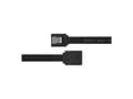 Miniatyrbild 3 av 3: DELTACO - SATA-kabel - Serial ATA 150/300/600 - SATA (hona) till SATA (hona) - 50 cm - rak - svart