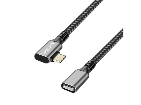 LogiLink CUA0112, 2 m, USB C, USB C, USB 3.2 Gen 1 (3.1 Gen 1), 5 Gbit/s, Svart, Grå