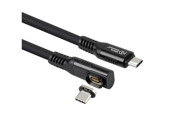 Premium vinklet USB4 flytende silikon magnetisk kabel,