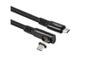 Miniatyrbilde 5 av 5: Premium vinklet USB4 flytende silikon magnetisk kabel,