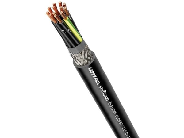 Lapp ÖLFLEX CLASSIC 115 CY BK, Sort, PVC, 36 kg/km, 54 kg/km, 4000 V, 0,5 mm²