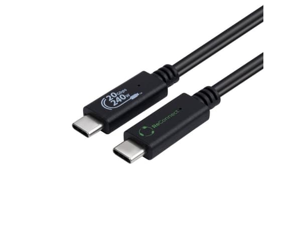 Microconnect ECO-USB3.2CC1.5, 1,5 m, USB C, USB C, USB 3.2 Gen 2x2, Sort