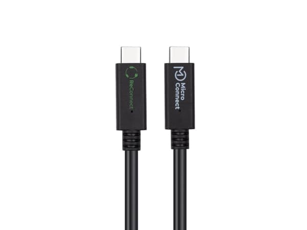 Microconnect ECO-USB3.2CC0.5, 0,5 m, USB C, USB C, USB 3.2 Gen 2x2, Sort