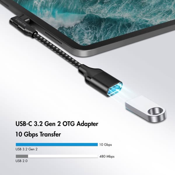 LogiLink Vinklad USB-C-kabel USB 3.2 15W 0,2m