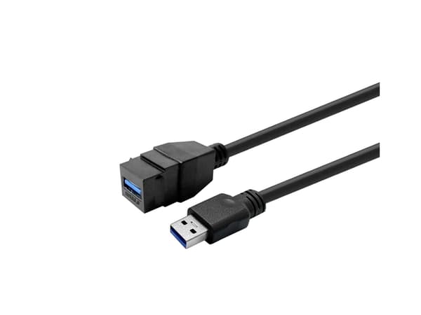VivoLink Keystone Black USB3.0 A-Female to A-Male (PROKEYUSB3AFM5B)