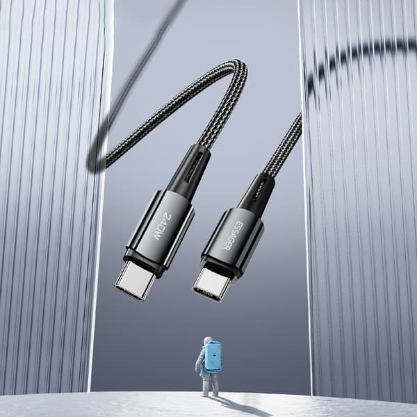 ESSAGER 2m USB-C till USB-C PD 240W Laddningskabel Datakabel Snabbladdning