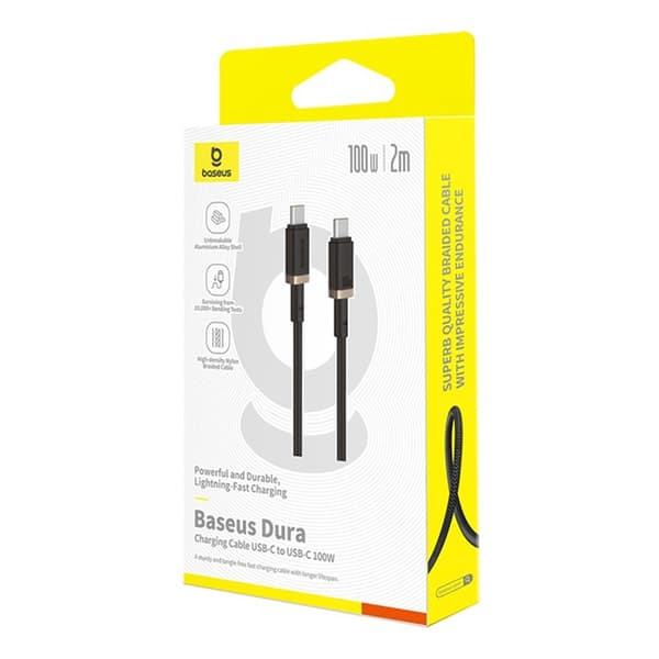 BASEUS Dura Series PD 100W Laddningskabel Snabbladdning USB-C till USB-C 2m