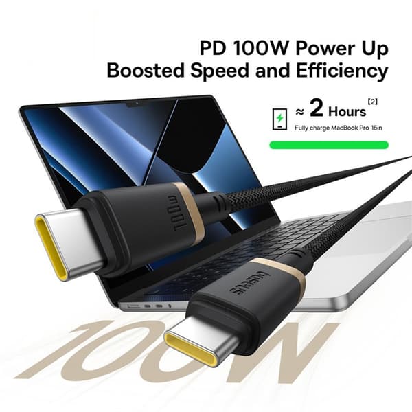 BASEUS Dura Series PD 100W Laddningskabel Snabbladdning USB-C till USB-C 2m