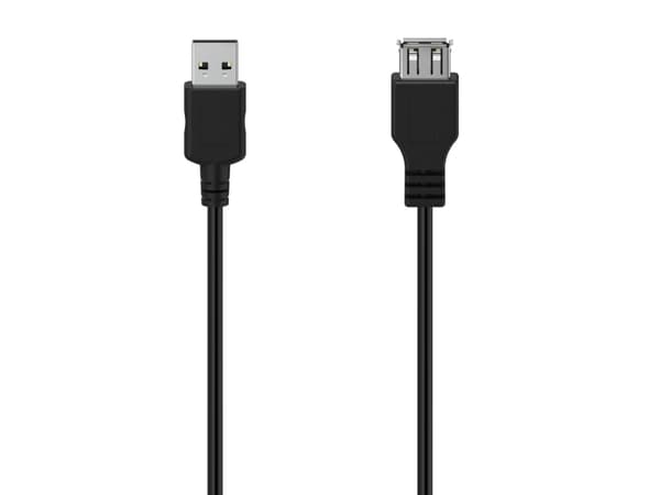 Hama 00300073, 3 m, USB A, USB A, USB 2.0, 0,48 Gbit/s, Svart