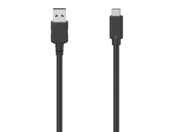 Hama 00300069, 0,75 m, USB A, USB C, USB 2.0, 0,48 Gbit/sek, Sort