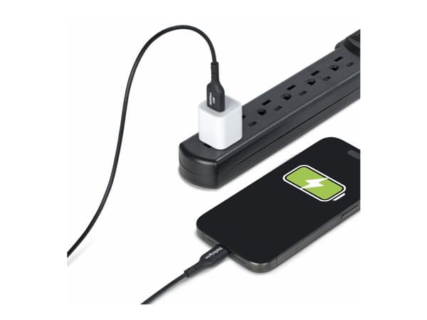 StarTech.com 3m (9.8ft) USB-A to USB-C Charging Cable, Charger Cord, M/M - USB-kabel - USB (hann) til 24 pin USB-C (hann) - USB 2.0 - 3 A - 3 m - lad
