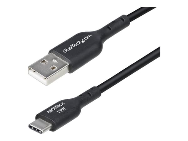 StarTech.com 3m (9.8ft) USB-A to USB-C Charging Cable, Charger Cord, M/M - USB-kabel - USB (hann) til 24 pin USB-C (hann) - USB 2.0 - 3 A - 3 m - lad