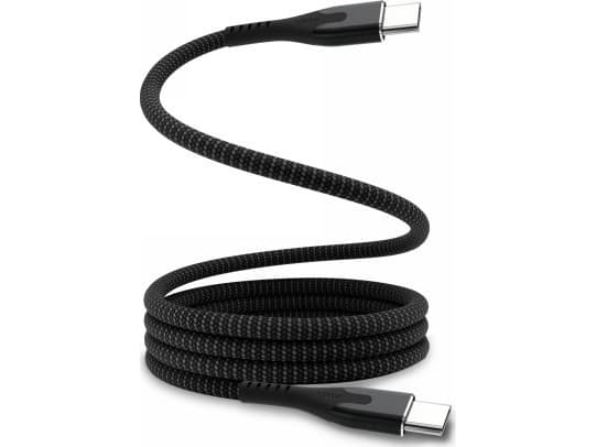 USB STATIK MagStack Pro kaapeli - USB-C - USB-C 2m kaapeli, nailonpunos, magneettisesti sisäänvedettävä (musta)