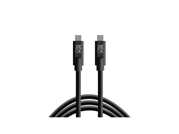 Tether Tools CUC15-BLK, 4,6 m, USB C, USB C, USB 3.2 Gen 1 (3.1 Gen 1), 5 Gbit/s, Svart