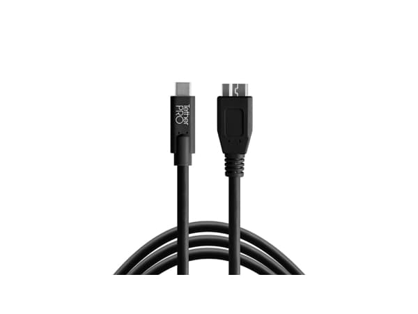 Tether Tools CUC3315-BLK, 4,6 m, USB C, Micro-USB B, USB 3.2 Gen 1 (3.1 Gen 1), 5 Gbit/s, Svart