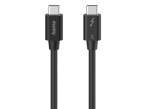 Hama USB-C, 1 m, USB C, USB C, USB 3.2 Gen 2 (3.1 Gen 2), 80 Gbit/s, Svart