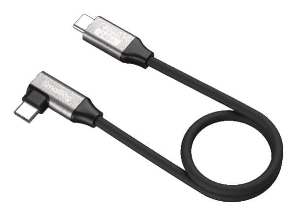 SmallRig 5075 USB-C Data Cable (Straight to Angled, 35cm (40Gbps + 240W + 8K)