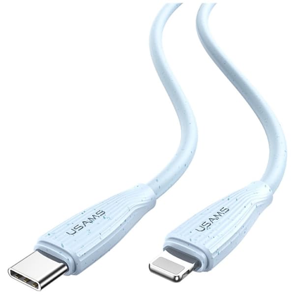 Usams USB-C Till Lightning Kabel 1m Green Series - Vit